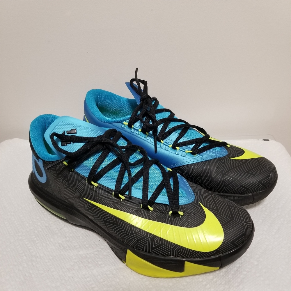 Nike KD 6 Black and Blue Athletic Shoes